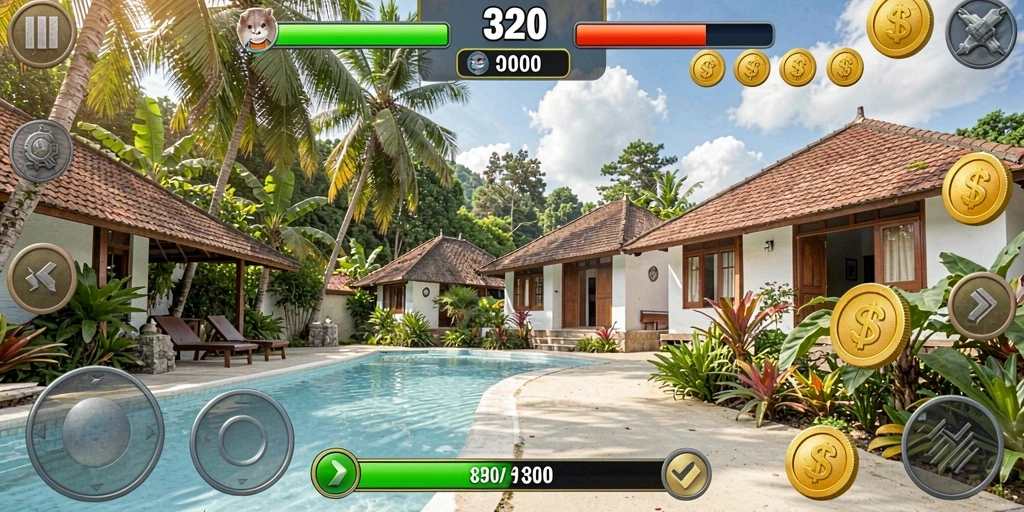 zofaza - Screenshot dari level petualangan yang menegangkan.